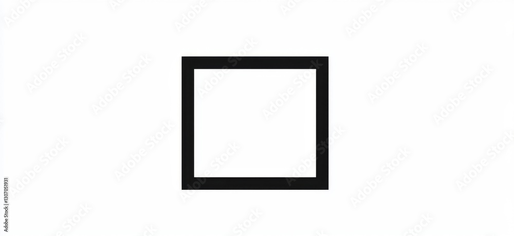 Empty Square Frame on White Background Empty Square Frame on White Background