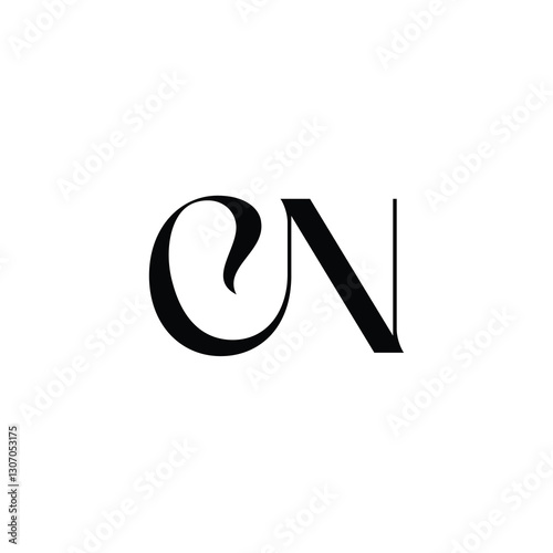 CN monogram logo design letter text name symbol monochrome logotype alphabet character simple logo