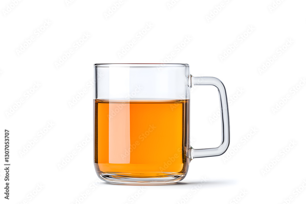 Glass cup of Black tea isolated on white background Glass cup of Black tea isolated on white background