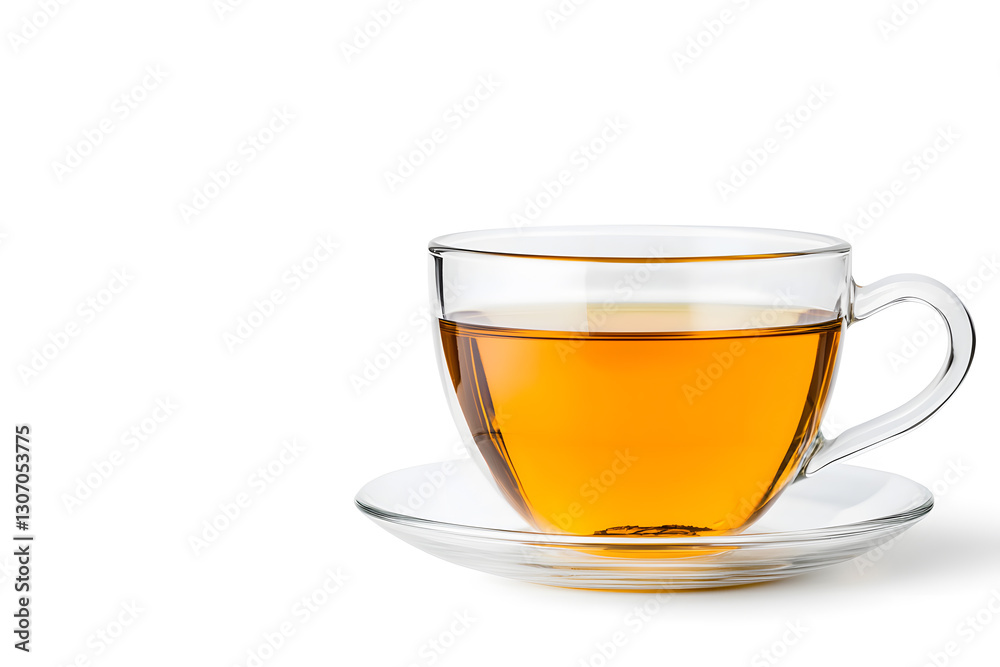 Glass cup of Black tea isolated on white background Glass cup of Black tea isolated on white background