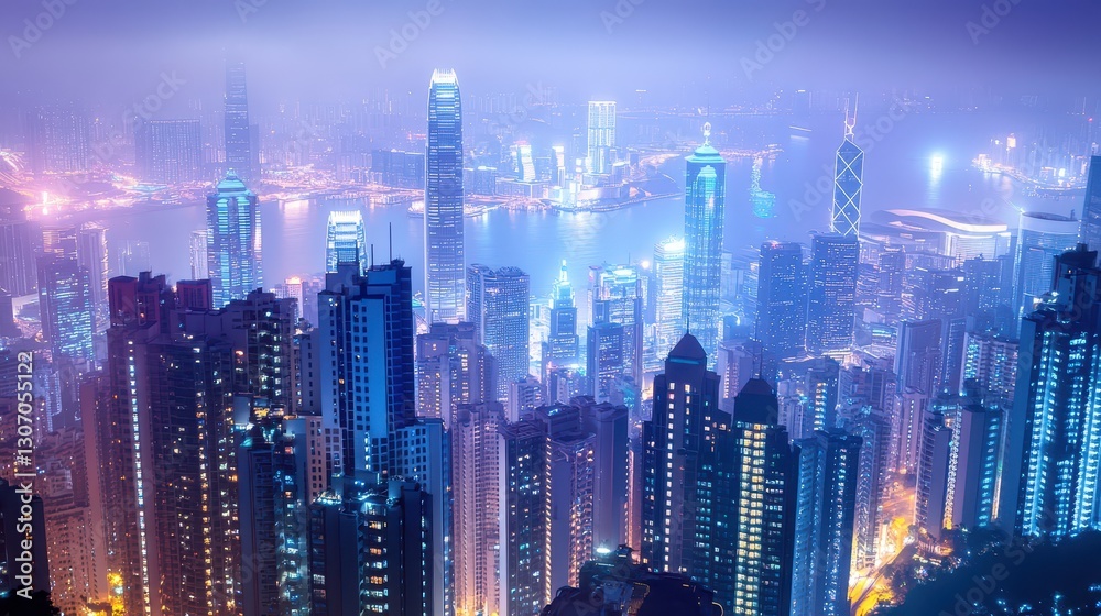 Fototapeta premium Clouddriven enterprise AI networking, nextgen IT infrastructure for scalable business solutions