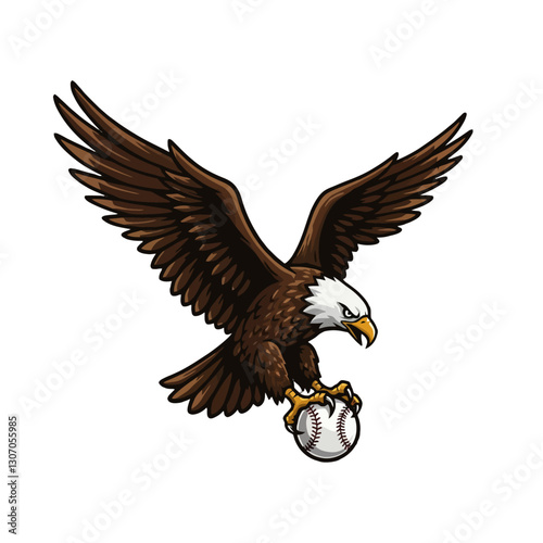 Eagle Clutching Baseball