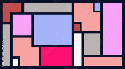  Bento box. Modular shapes and bento grid. Y2K trendy geometry futuristic shape bento design. Modular UI UX template. flat vector illustration.