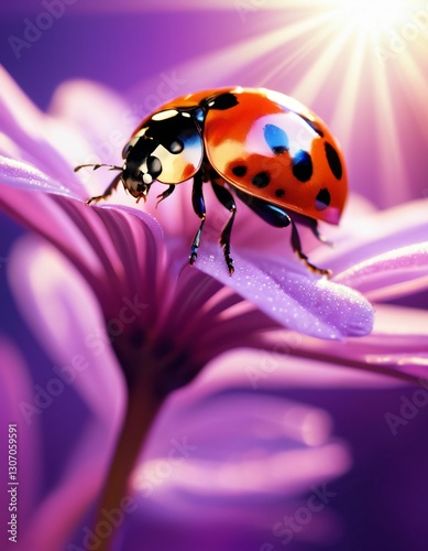 a ladybug with a dreamy, imaginary appearance