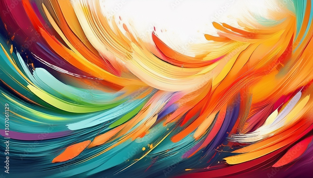 Naklejka premium beautiful border frame colorful brush lines strokes background, graphic resource