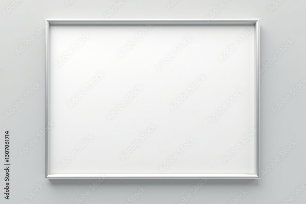 White framed canvas ready for artwork display White framed canvas ready for artwork display