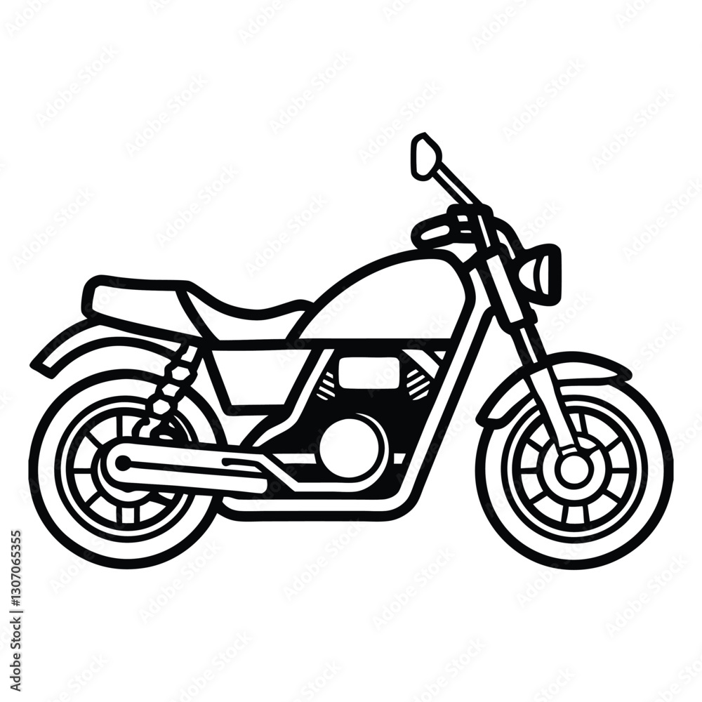 Fototapeta premium City motorcycle vector art illustration.