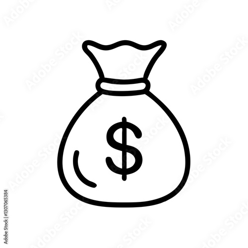Money Bag Icon Vector Illustration
