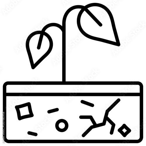 Degradation Outline Icon