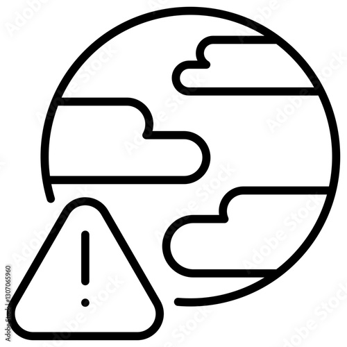Environmental Damage Outline Icon