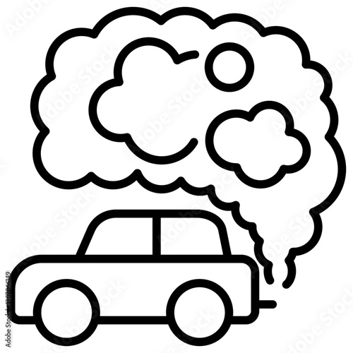 Carbon Monoxide Outline Icon