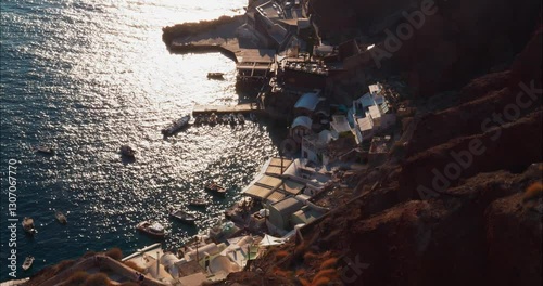Greek port in Santorini