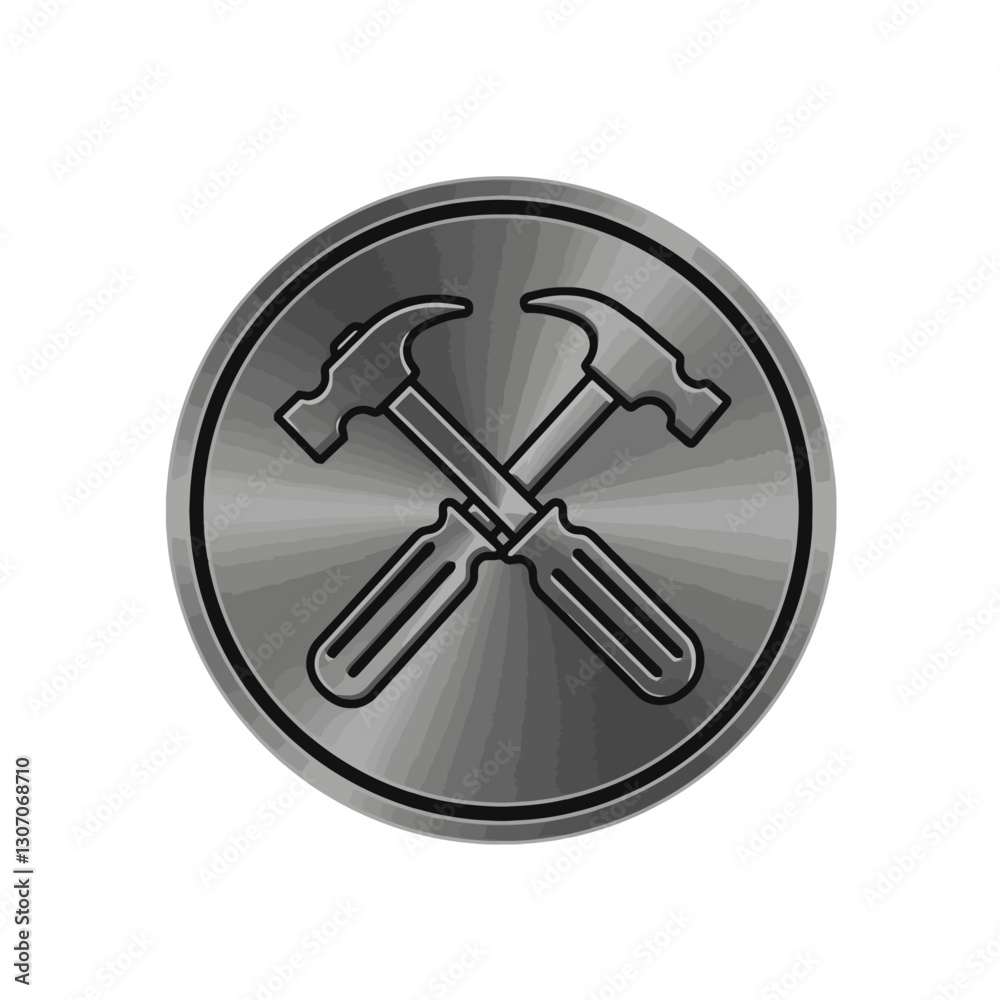Metallic Tools Badge Metallic Tools Badge