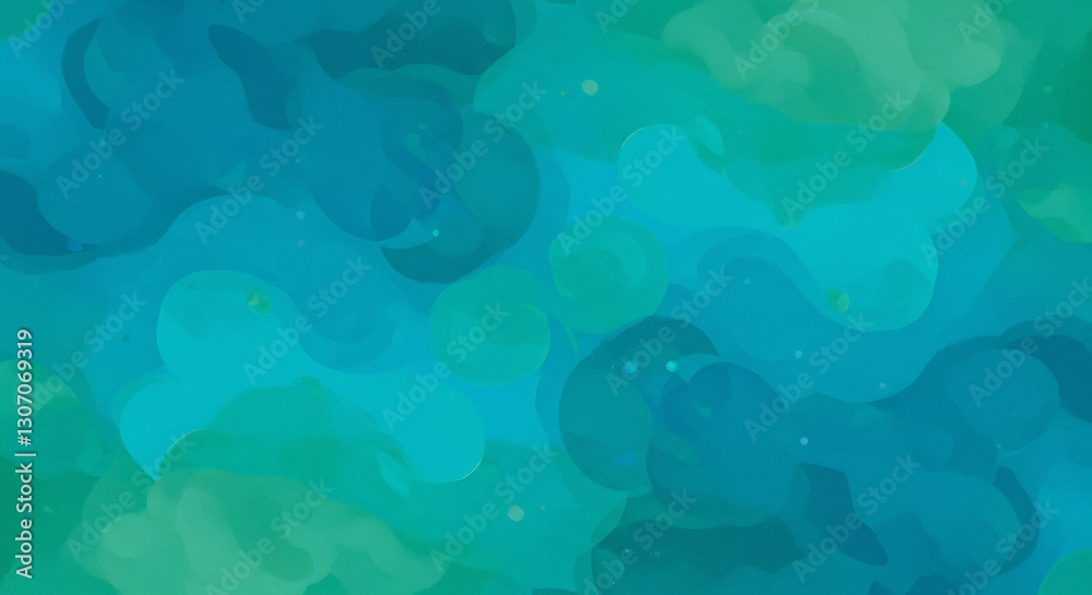 Fototapeta premium Abstract Teal Watercolor Texture Background. AI Generated