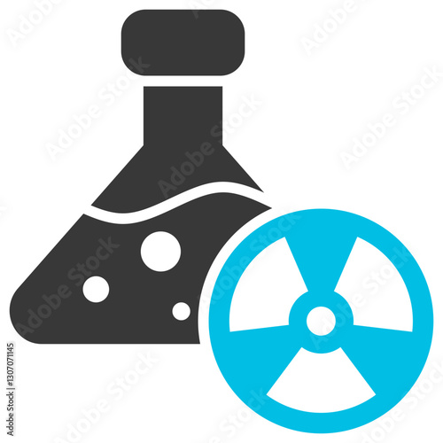 Toxins Glyph Blue Grey Icon