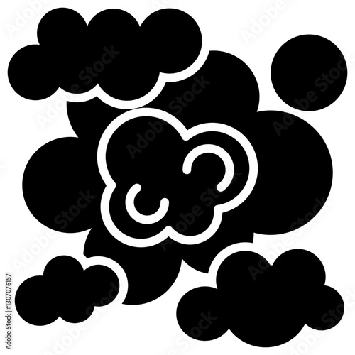 Smog Glyph Icon