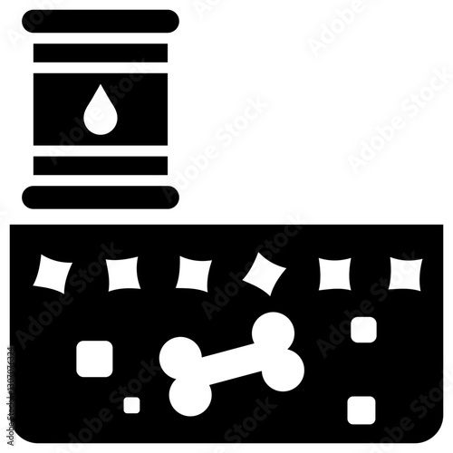 Fossil Fuel Glyph Icon