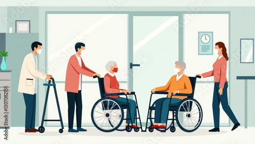 Elderly People with Disabilities Receiving Care from Medical Staff in Nursing Home