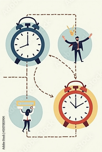 Top-Down View of Efficient Worktime Management for Business Plan Implementation