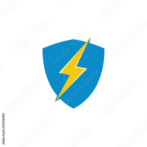 Blue Shield Logo with Yellow Lightning Bolt Emblem Design Free Download Blue Shield Logo with Yellow Lightning Bolt Emblem Design - GFXLoad