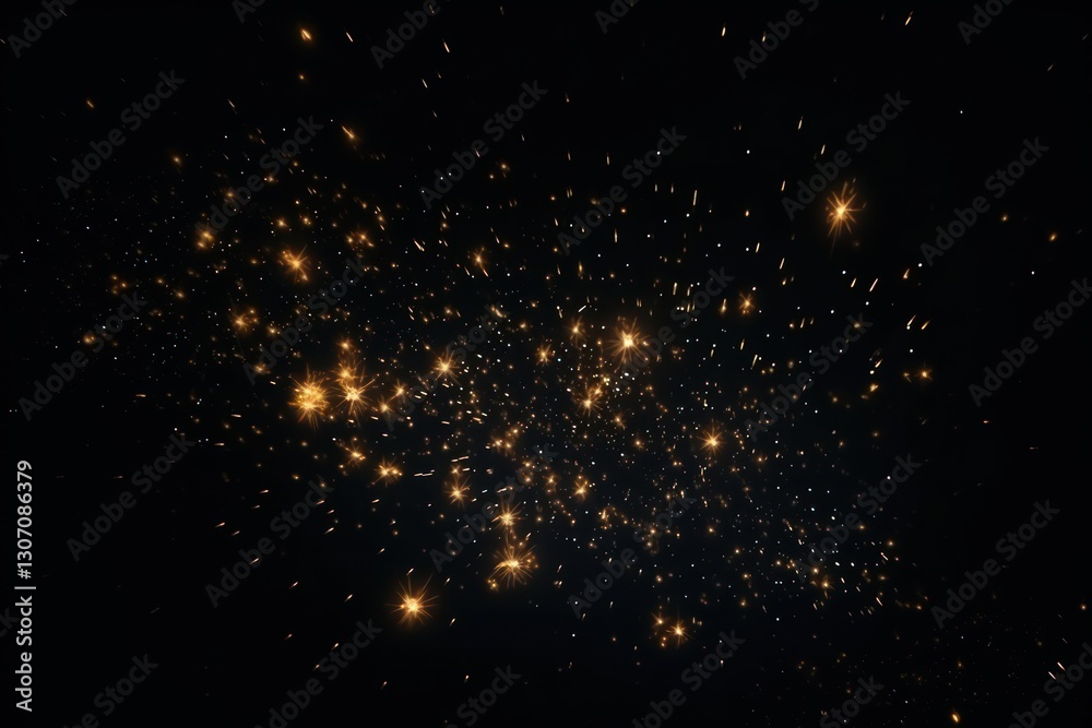 Fototapeta premium Some Fire sparks backgrounds astronomy fireworks.