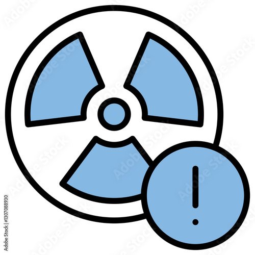 Radiation Blue Black Icon