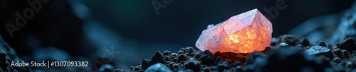 Delicate aragonite crystal nestled on a dark, mysterious background, minerals, cave, nature