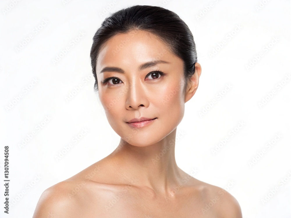 A serene portrait of a woman with natural beauty, showcasing confidence and calmness in her expression. A serene portrait of a woman with natural beauty, showcasing confidence and calmness in her expression.