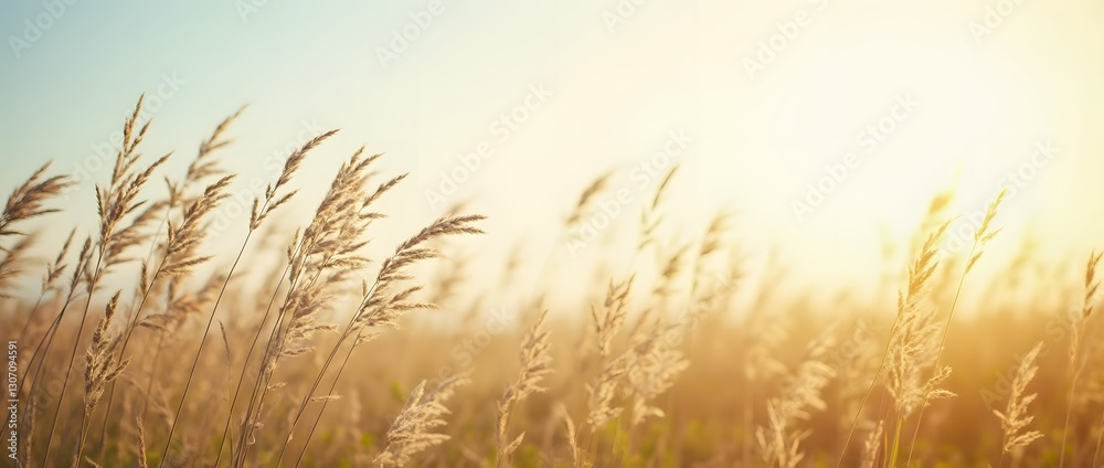 Sunlit Field of Golden Grasses – Serene Nature Scene and Warm Light Sunlit Field of Golden Grasses – Serene Nature Scene and Warm Light