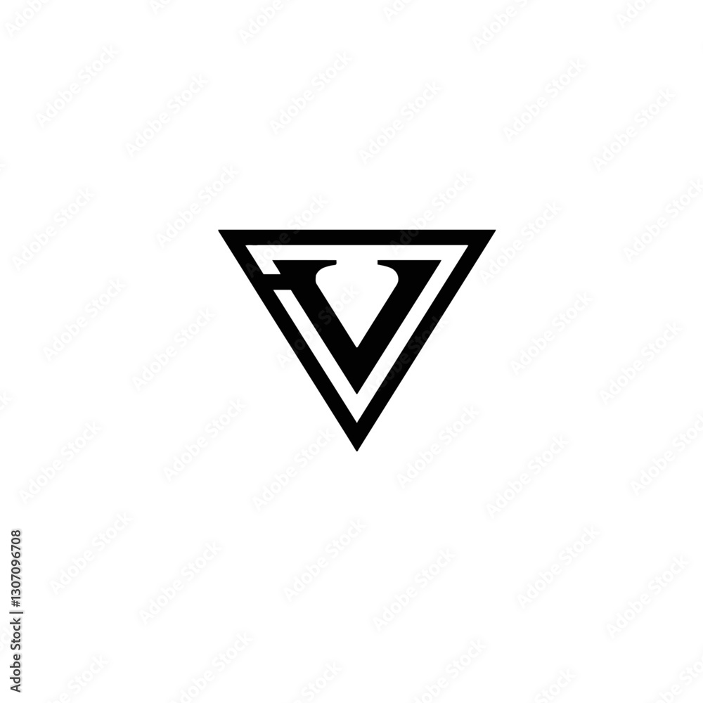 Bold Geometric Logo Design Featuring Abstract Triangle and V Shape Elements