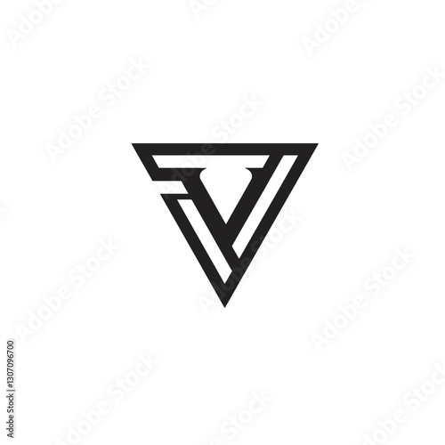 Free Download Geometric Triangle Logo Design with Bold and Minimalist Aesthetic - GFXLoad