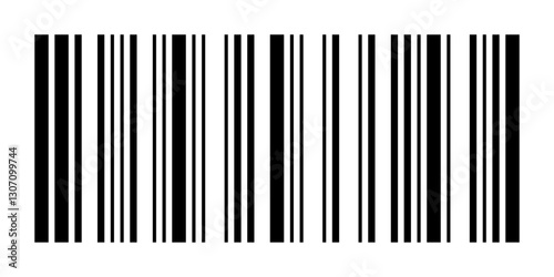 Barcode vector icon. Bar code black icon. Realistic barcode
