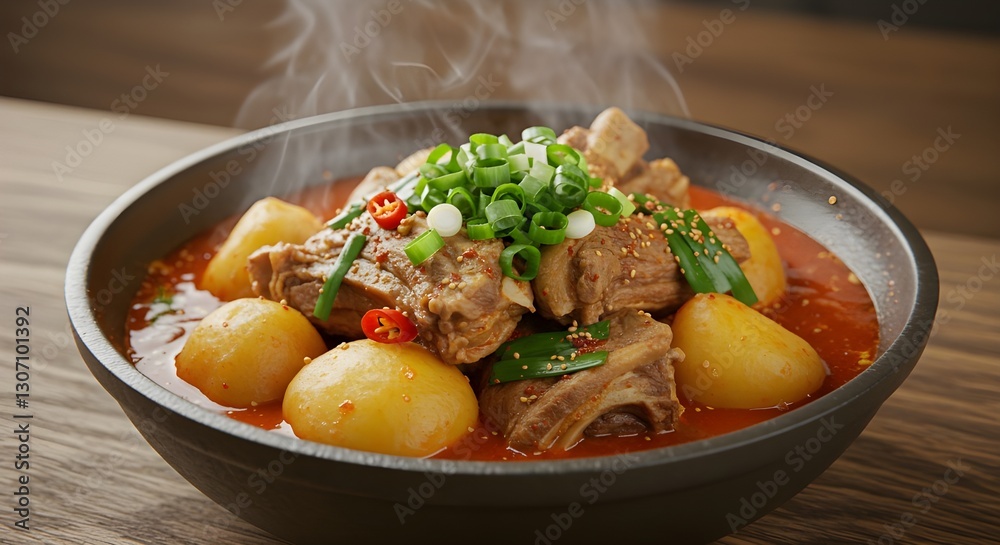 Steaming Bowl of Gamjatang Steaming Bowl of Gamjatang