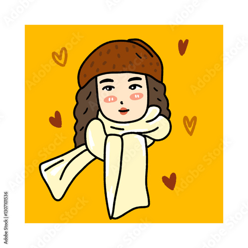 cartoon character of a cute girl