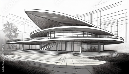 finest contemporary structure sketch high resolution image