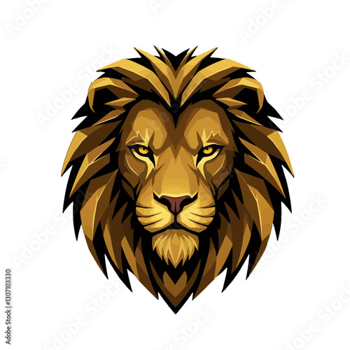 Fierce Lion Head Illustration