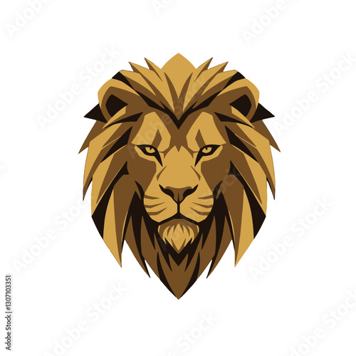 Majestic Lion Head Illustration