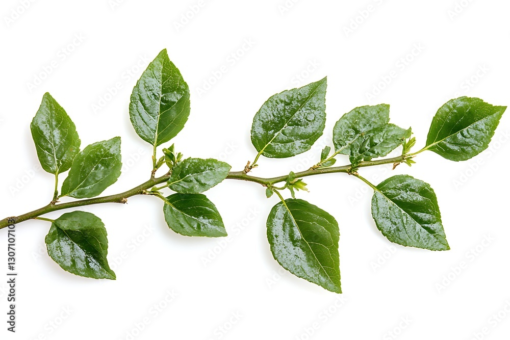 Fototapeta premium Fresh Twig with Leaves