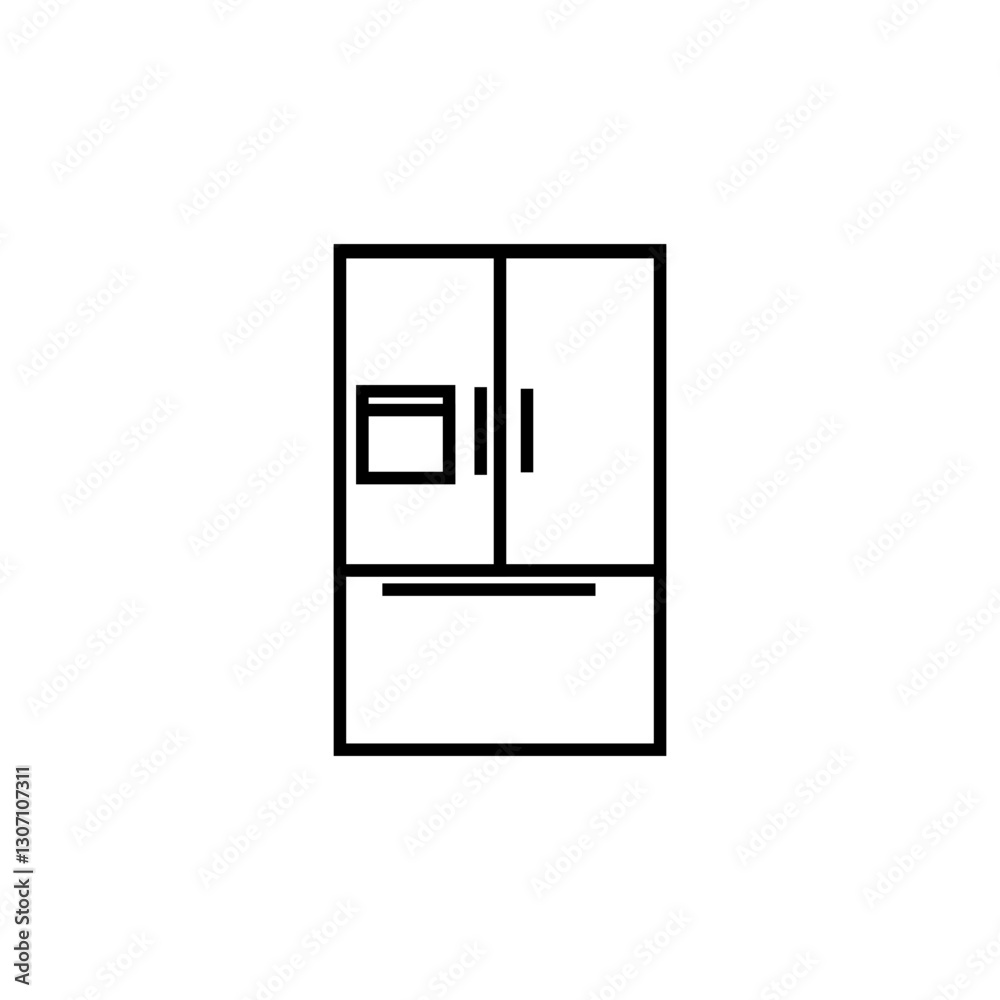 Refrigerator line icon Refrigerator line icon