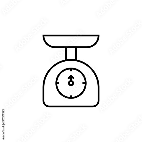 Scales kitchen line icon