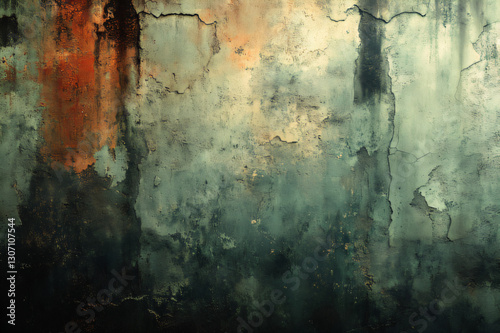 Subtle grunge texture with muted earthy tones and distressed surface, professional background for luxury product packaging or corporate branding materials. Neutral abstract pattern with copy space for