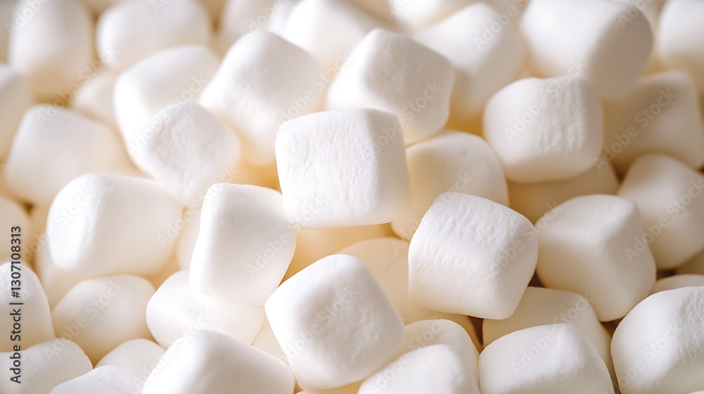Playful arrangement of marshmallows in different sizes and shapes, scattered across a light background, creating a soft and inviting look. Playful arrangement of marshmallows in different sizes and shapes, scattered across a light background, creating a soft and inviting look.