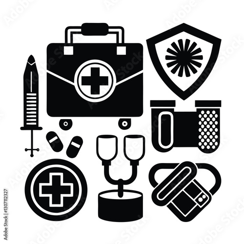 vector set of medical icons