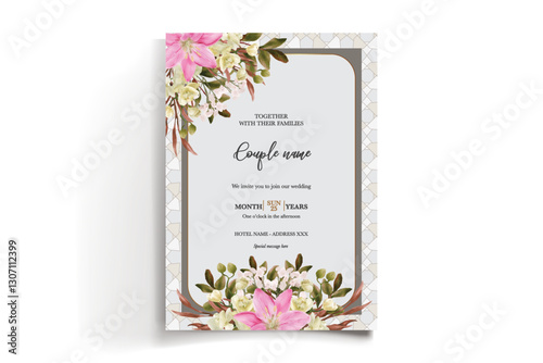 BRIDAL SHOWER FLORAL INVITATION TEMPLATE