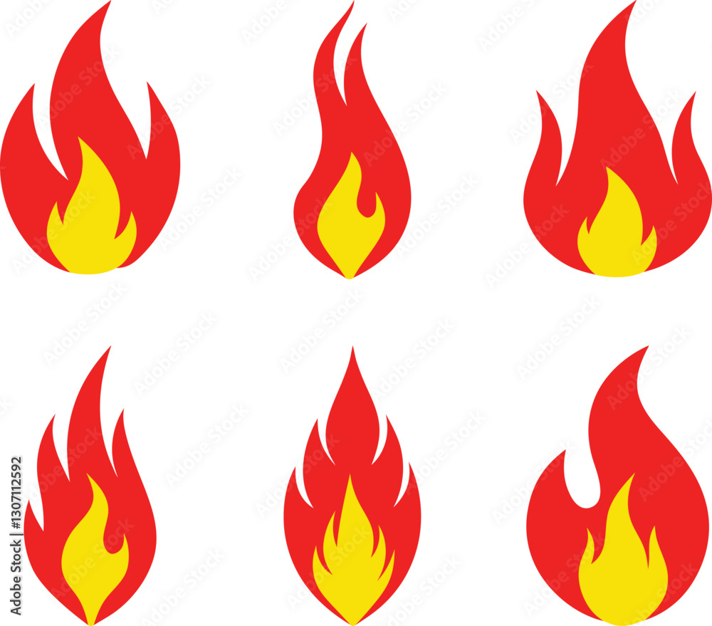 Set of Fire Flame Clipart Icon. Burning Hot Symbol Collection. Stylized Fire Flame Clipart. Red and Yellow High Quality Blazing Logo Vector Illustration. Campfire Icon Pack. Set of Fire Flame Clipart Icon. Burning Hot Symbol Collection. Stylized Fire Flame Clipart. Red and Yellow High Quality Blazing Logo Vector Illustration. Campfire Icon Pack.