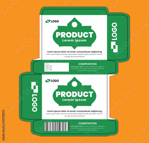 Rectangular boxes template design for your creative products or brand identity