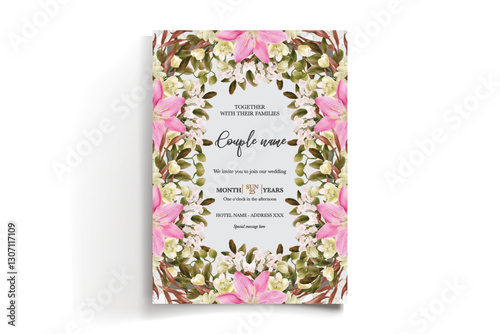 BRIDAL SHOWER FLORAL INVITATION TEMPLATE