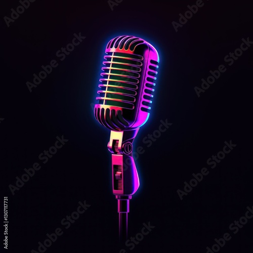 Microphone icon appliance purple device.