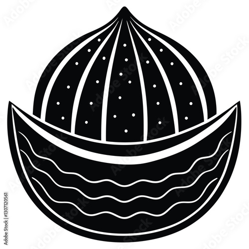 : watermelon-boat-shape vector illustration