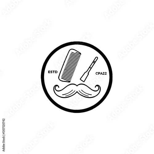 Vintage Barber Shop Logo